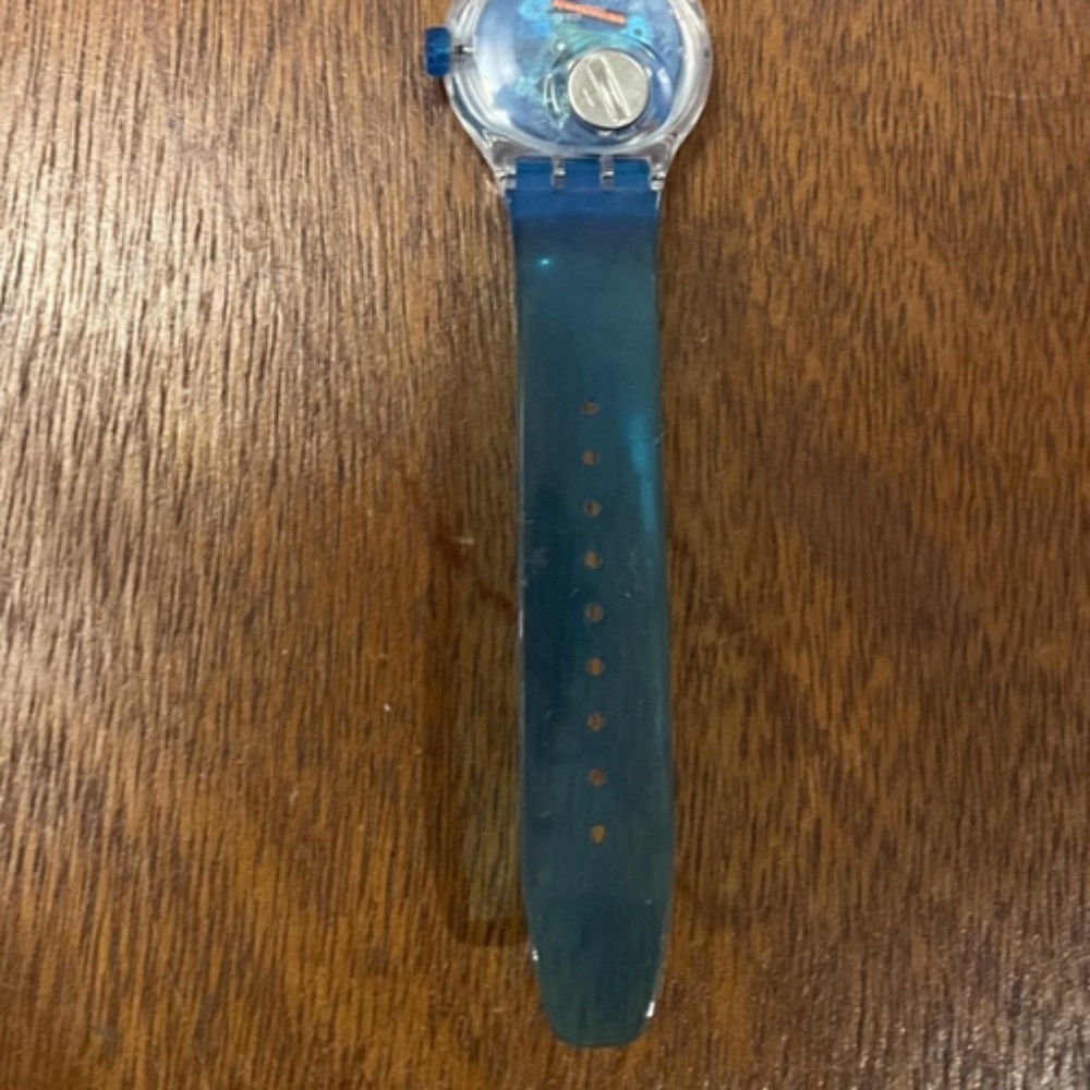 Swatch "O-Tini" SUUK103 Scuba Libre ocean blue skeleton diver watch 43mm - Picture 5 of 6